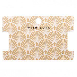 Karten f&uuml;r Schmuck 'with love' Art Deco Brown