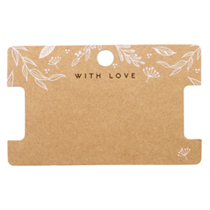 Karten f&uuml;r Schmuck 'with love' Floral Brown