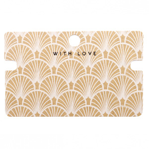 Karten f&uuml;r Schmuck 'with love' Art Deco Brown