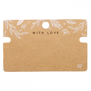 Karten f&uuml;r Schmuck 'with love' Floral Brown