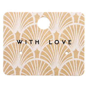 Karten f&uuml;r Schmuck 'with love' Art Deco Brown