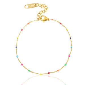 Stainless Steel - Rostfrei Stahl Armb&auml;nder Rainbow Gold