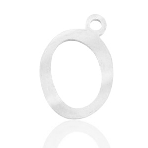 Anh&auml;nger aus Stainless Steel - Rostfreiem Stahl Initial O Silber