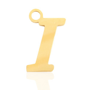 Anh&auml;nger aus Stainless Steel - Rostfreiem Stahl Initial I Gold