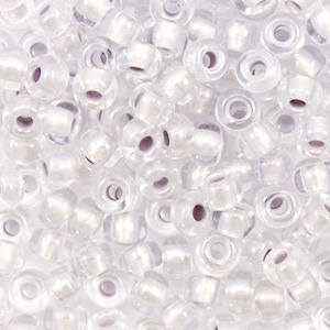 Miyuki 6/0 Rocailles Pearlized effect silver 6-4613