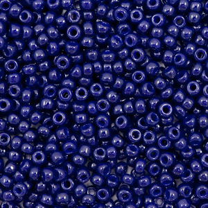 Miyuki 11/0 Rocailles Duracoat opaque dyed dark navy blue 11-4494