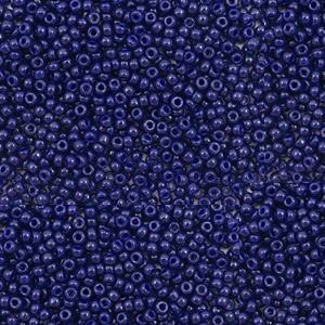 Miyuki 15/0 Rocailles Duracoat opaque dyed dark navy blue 15-4494
