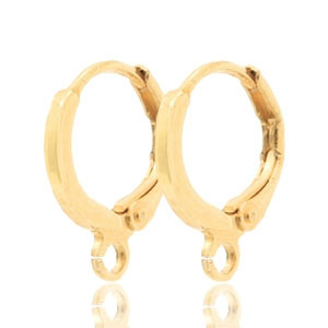 Ohrringe verschliessbar mit &Ouml;se 12mm Gold