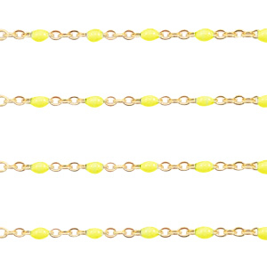 Zubeh&ouml;r aus Stainless Steel - Rostfreiem Stahl Gliederkette 1mm Yellow-gold