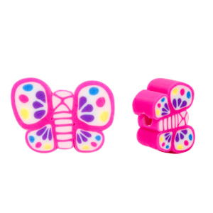 Perlen Polymer Schmetterling Pink