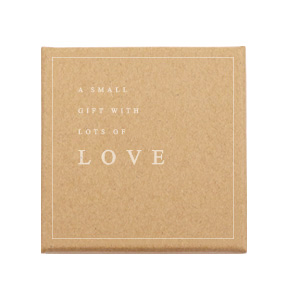 (Geschenk-)Box f&uuml;r Schmuck 'A small gift with lots of LOVE' Brown