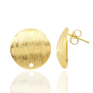Zubeh&ouml;r Metall TQ Ohrstecker 15mm mit &Ouml;se Gold