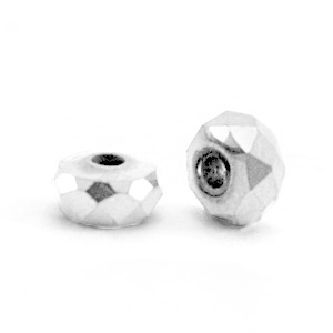 Perlen aus H&auml;matit Facett Disc 4x2mm Silver