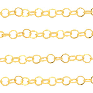 Zubeh&ouml;r aus Stainless Steel - Rostfreiem Stahl Gliederkette Gold
