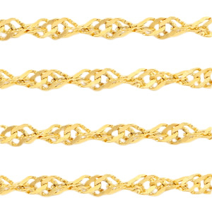 Zubeh&ouml;r aus Stainless Steel - Rostfreiem Stahl weave Gliederkette  Gold