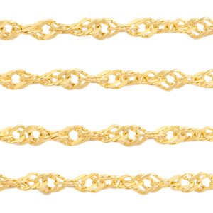 Zubeh&ouml;r aus Stainless Steel - Rostfreiem Stahl weave Gliederkette  Gold