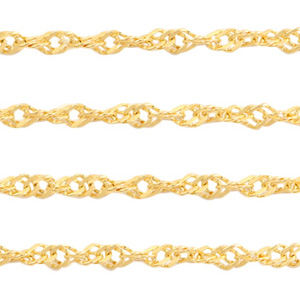 Zubeh&ouml;r aus Stainless Steel - Rostfreiem Stahl weave Gliederkette Gold