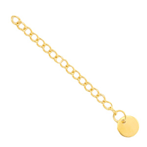 Zubeh&ouml;r aus Stainless Steel - Rostfreiem Stahl Verl&auml;ngerungskette coin 8mm Gold