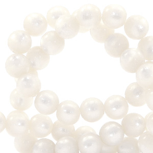 Super Polaris Perle 8mm rund Bianco white