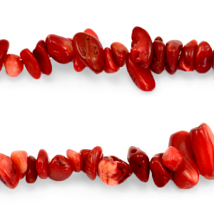 Perle Chips Steine Siam red