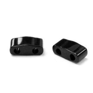 Miyuki Perlen 5x2.3mm half tila Opaque black HTL-401