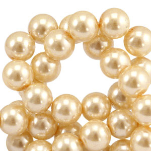 Top Qualit&auml;t Glaswachs Perlen 8mm Rich gold
