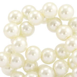 Top Qualit&auml;t Glaswachs Perlen 4mm Off white