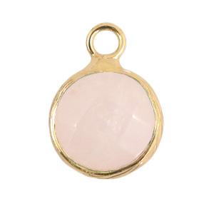 Anh&auml;nger Naturstein 10mm Icy pink-gold