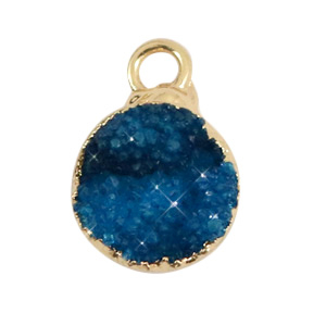 Anh&auml;nger Naturstein 10mm Galaxy blue-gold
