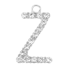 Anh&auml;nger Metall Basic Quality Strass Initiale Z Antik silber