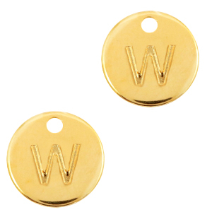 Anh&auml;nger Metall DQ Buchstabe W Gold (Nickelfrei)