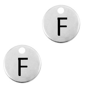 Anh&auml;nger Metall DQ Buchstabe F Antik silber (Nickelfrei)