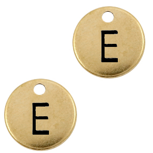 Anh&auml;nger Metall DQ Buchstabe E Antik bronze (Nickelfrei)