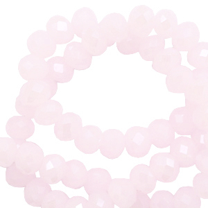 Facetten Top Glas Perlen 6x4mm Rondellen Oleander pink-pearl shine coating