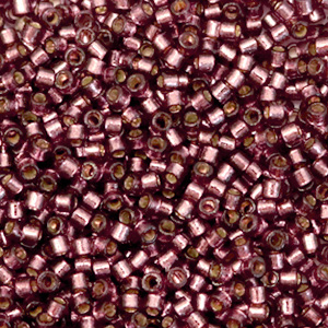 Miyuki Perlen 11/0 delica's Duracoat silverlined dyed raisin purple DB-2170
