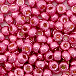 Miyuki 6/0 Rocailles Duracoat galvanized hot pink 6-4210