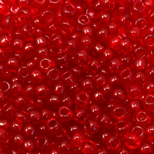 Miyuki 8/0 Rocailles Transparant ruby red 8-141
