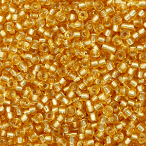 Miyuki 11/0 Rocailles Silverlined dark gold 11-4