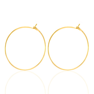 Stainless Steel - Rostfrei Stahl Ohrringe 20mm Gold