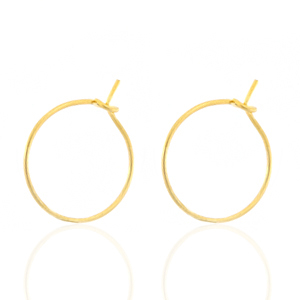 Stainless Steel - Rostfrei Stahl Ohrringe 15mm Gold