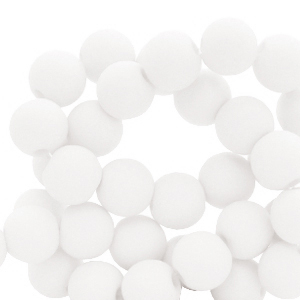 6 mm Perlen aus Acryl White