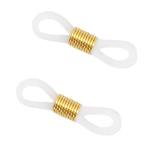 Zubeh&ouml;r aus Stainless Steel - Rostfreiem Stahl Endst&uuml;ck Brillen Kordel Transparent-gold