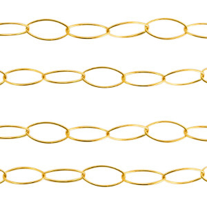 Zubeh&ouml;r aus Stainless Steel - Rostfreiem Stahl Gliederkette Gold