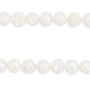 BQ S&uuml;sswasser Perlen Nugget rund 5-6mm Natural white