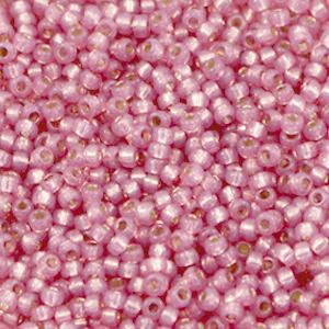 Miyuki 11/0 Rocailles Duracoat silverlined dyed pink 11-4237