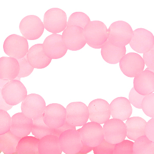 Glas Perlen 4 mm matt Azalea pink