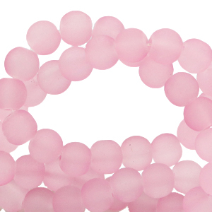 Glas Perlen 6 mm matt Vintage pink