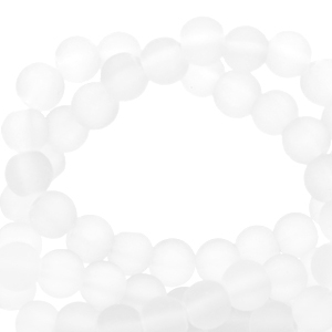 Glas Perlen 6 mm matt White