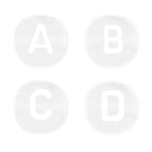 Acryl Buchstaben Mix&nbsp; White transparent