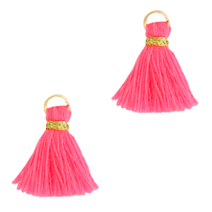 Quaste Perlen 1.5cm Gold-hot pink